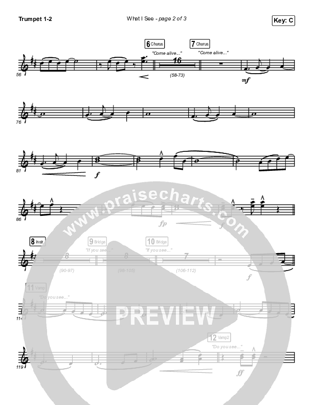 What I See Trumpet 1,2 (Elevation Worship / Chris Brown)