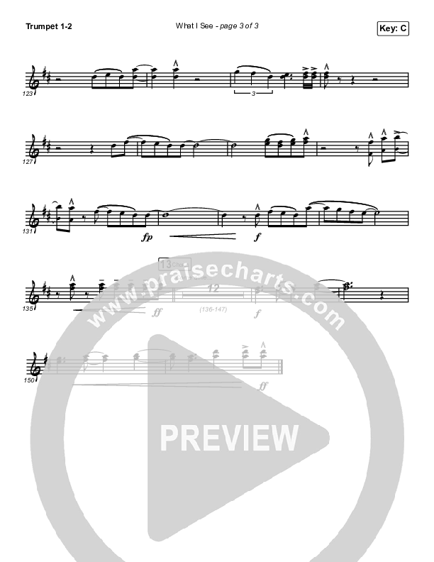 What I See Trumpet 1,2 (Elevation Worship / Chris Brown)