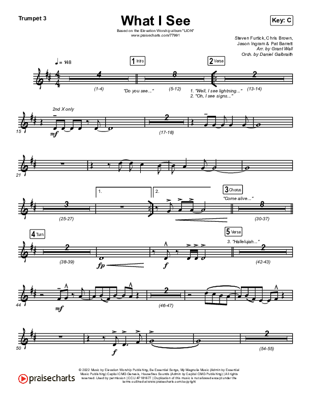 What I See Trumpet 3 (Elevation Worship / Chris Brown)