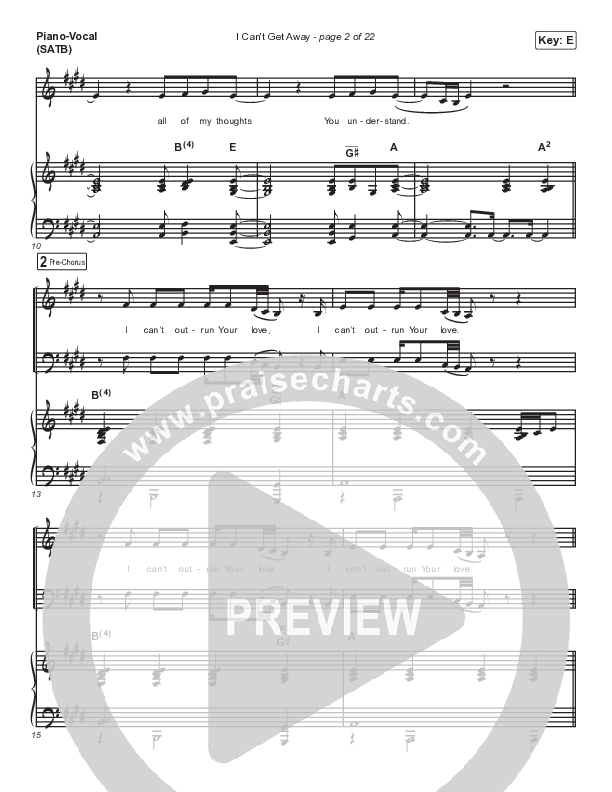 I Can't Get Away (Live) Piano/Vocal Pack (Melissa Helser / Naomi Raine)