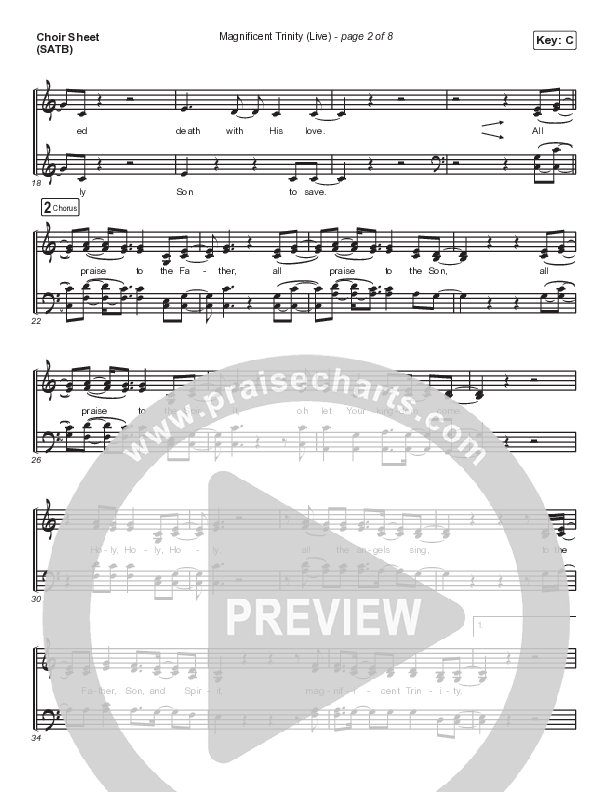 Magnificent Trinity (Live) Choir Vocals (SATB) (Jonathan David Helser / Melissa Helser)