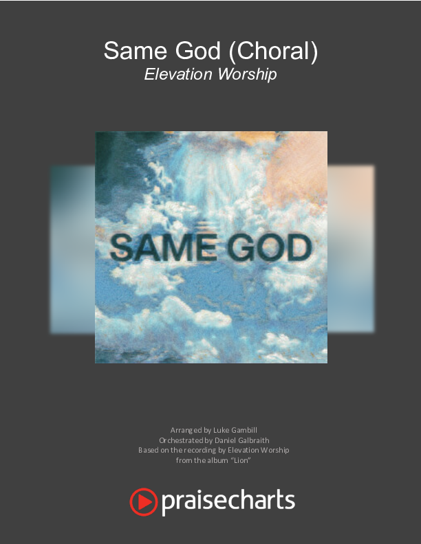 Same God (Choral Anthem SATB) Cover Sheet (Elevation Worship / Jonsal Barrientes / Arr. Luke Gambill)