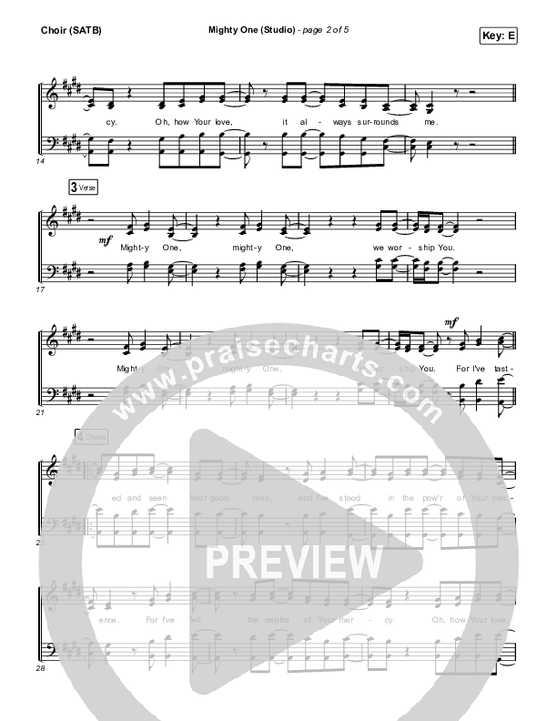 Mighty One (Studio) Choir Sheet (SATB) (Maverick City Music / Maryanne J. George / Dante Bowe)