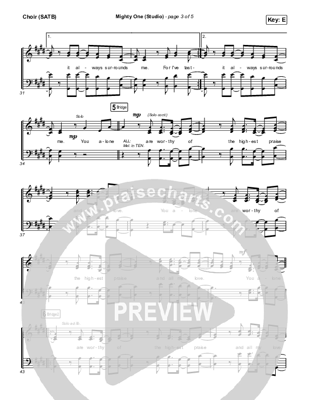 Mighty One (Studio) Choir Sheet (SATB) (Maverick City Music / Maryanne J. George / Dante Bowe)