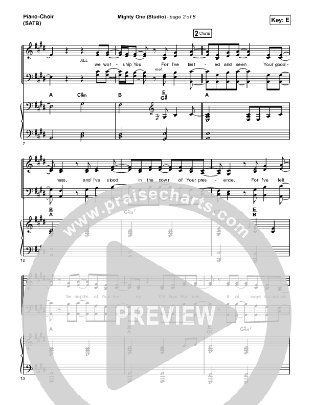 Mighty One (Studio) Piano/Vocal Pack (Maverick City Music / Maryanne J. George / Dante Bowe)