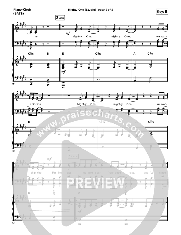 Mighty One (Studio) Piano/Vocal Pack (Maverick City Music / Maryanne J. George / Dante Bowe)