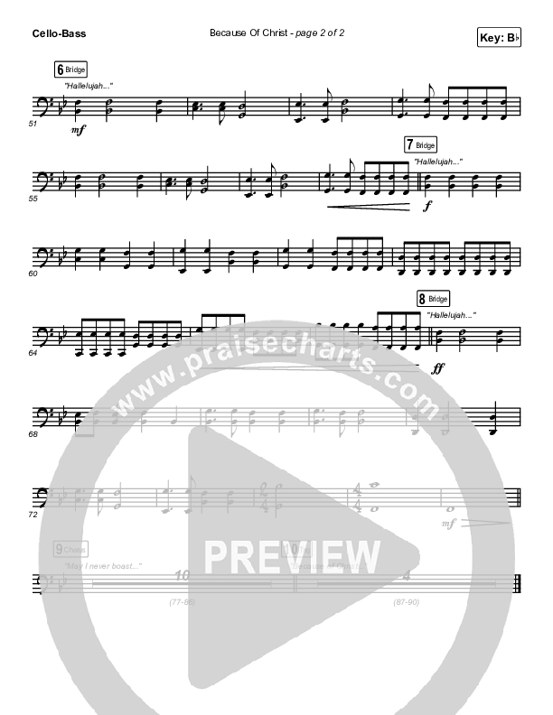 Because Of Christ (Live) Cello/Bass (The Belonging Co)