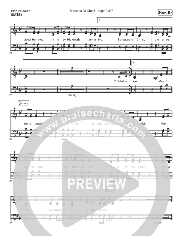 Because Of Christ (Live) Choir Vocals (SATB) (The Belonging Co)