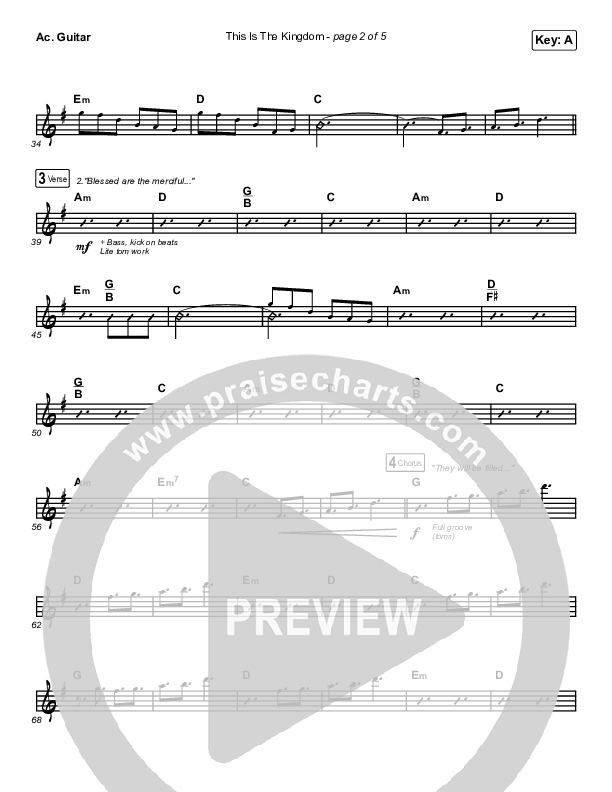 This Is The Kingdom Acoustic Guitar (Elevation Worship / Pat Barrett)