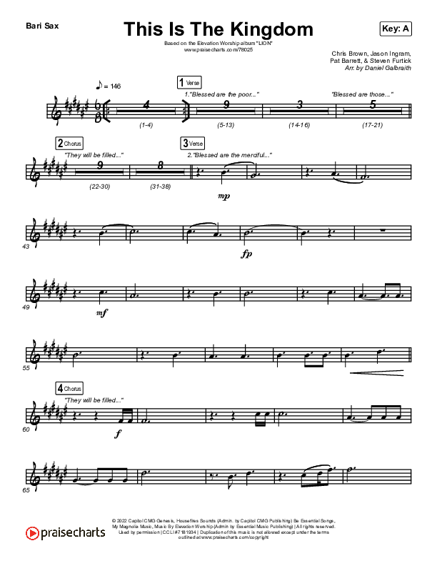 This Is The Kingdom Bari Sax (Elevation Worship / Pat Barrett)