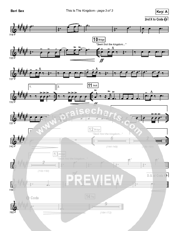 This Is The Kingdom Bari Sax (Elevation Worship / Pat Barrett)