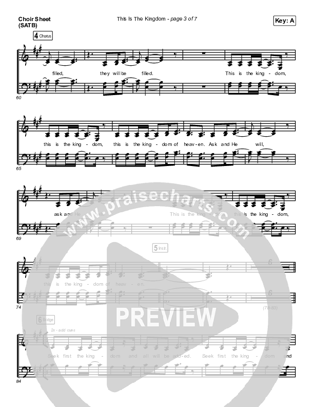 This Is The Kingdom Choir Sheet (SATB) (Elevation Worship / Pat Barrett)
