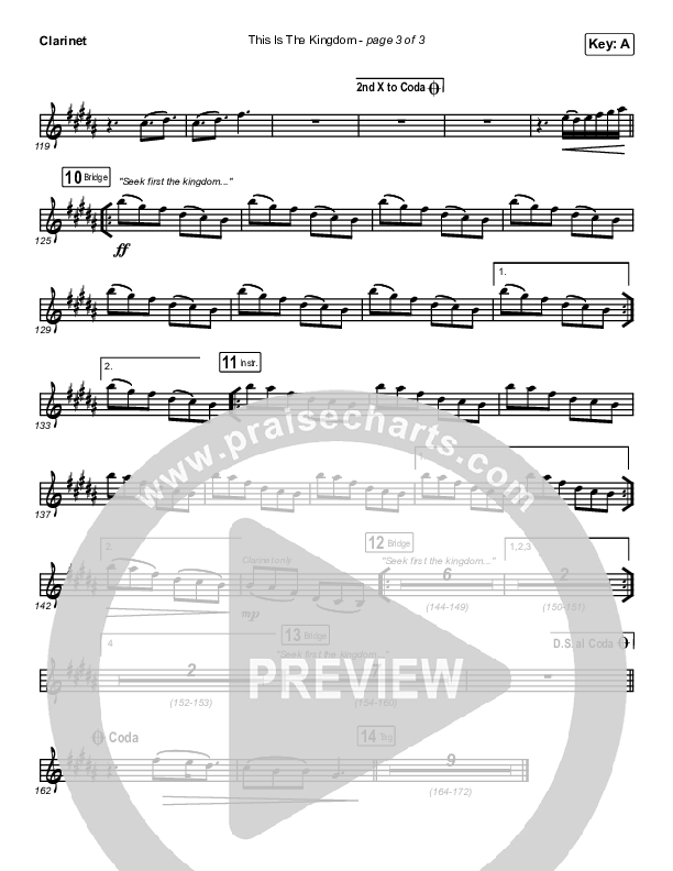 This Is The Kingdom Clarinet (Elevation Worship / Pat Barrett)