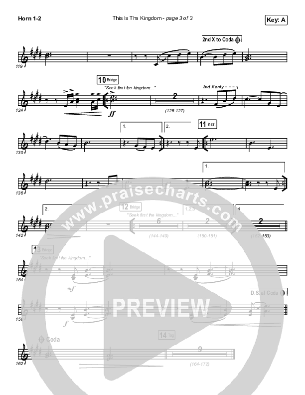 This Is The Kingdom French Horn 1/2 (Elevation Worship / Pat Barrett)