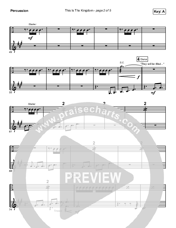 This Is The Kingdom Percussion (Elevation Worship / Pat Barrett)