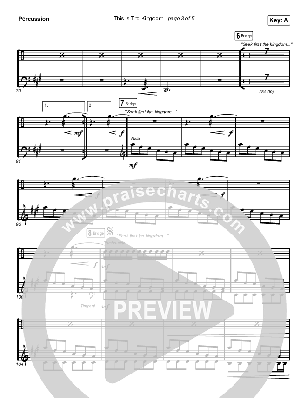 This Is The Kingdom Percussion (Elevation Worship / Pat Barrett)