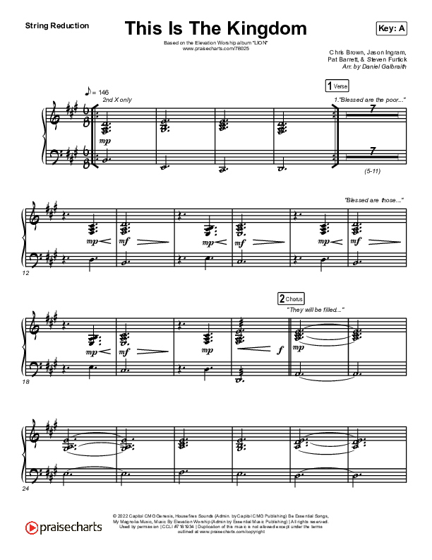 This Is The Kingdom String Reduction (Elevation Worship / Pat Barrett)