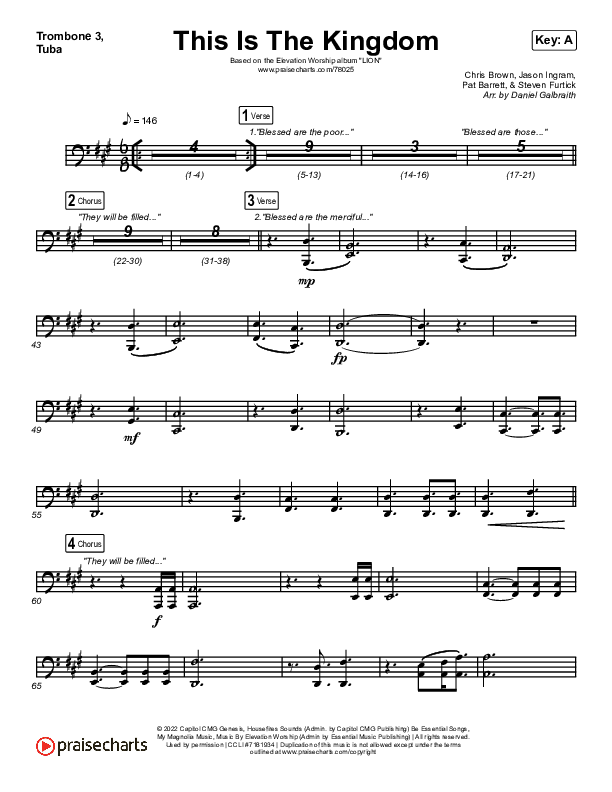 This Is The Kingdom Trombone 3/Tuba (Elevation Worship / Pat Barrett)