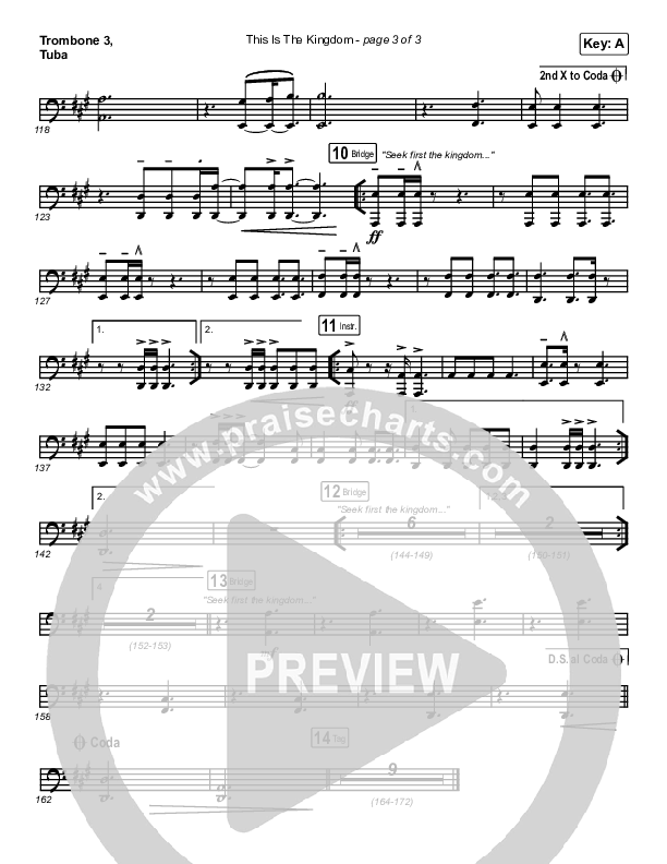 This Is The Kingdom Trombone 3/Tuba (Elevation Worship / Pat Barrett)