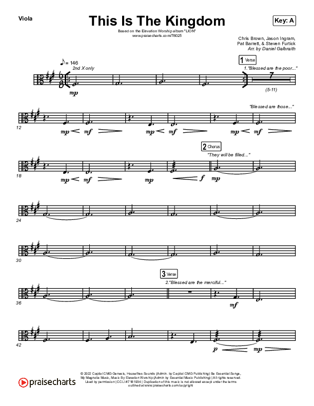 This Is The Kingdom Viola (Elevation Worship / Pat Barrett)