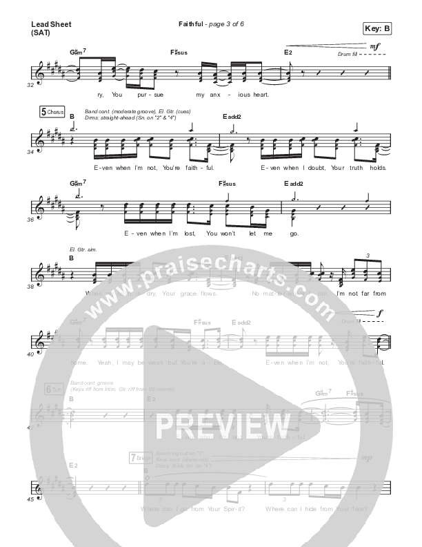 Faithful Lead Sheet (SAT) (Erik Nieder)