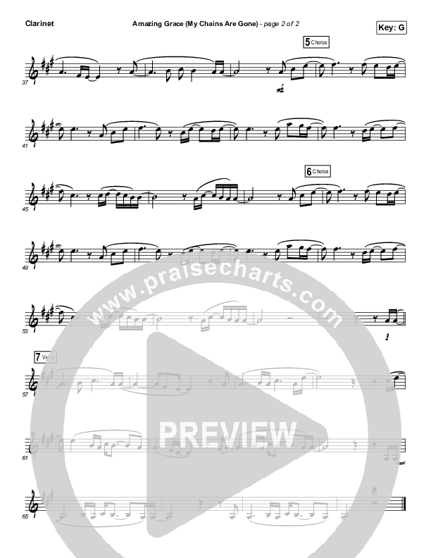 Amazing Grace (My Chains Are Gone) (Instrument Solo) Clarinet Solo (Chris Tomlin)