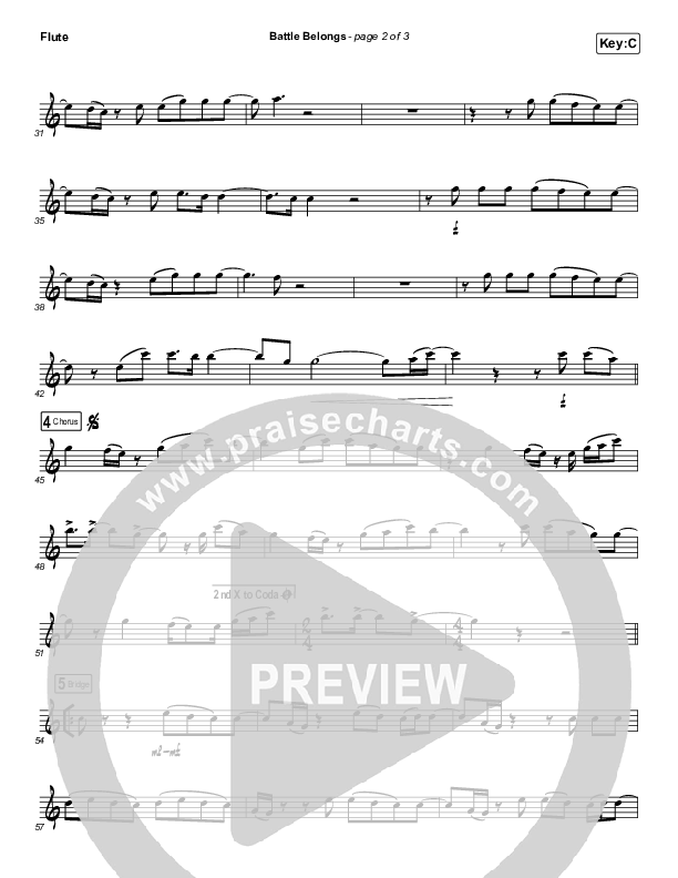 Battle Belongs (Instrument Solo) Flute Solo (Phil Wickham)