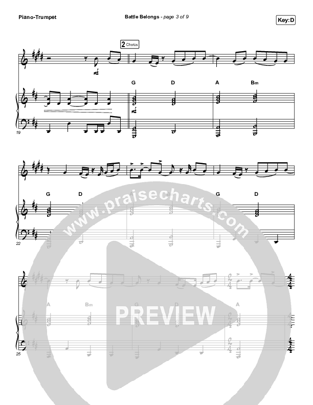 Battle Belongs (Instrument Solo) Trumpet & Piano (Phil Wickham)