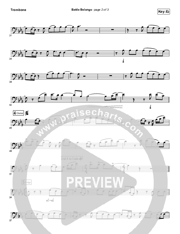 Battle Belongs (Instrument Solo) Trombone Solo (Phil Wickham)