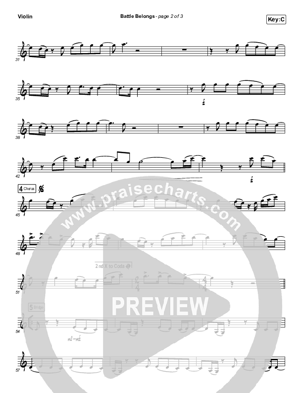 Battle Belongs (Instrument Solo) Violin Solo (Phil Wickham)