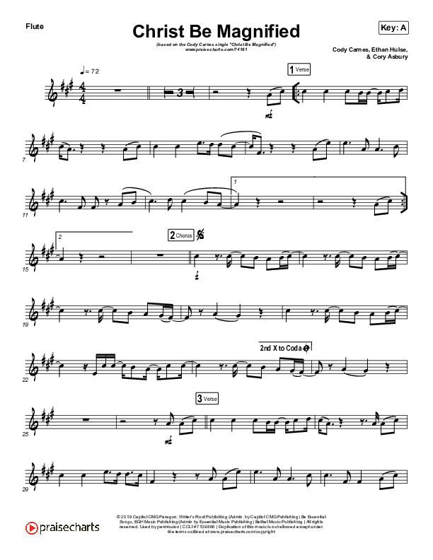 Christ Be Magnified (Instrument Solo) Flute Solo (Cody Carnes)