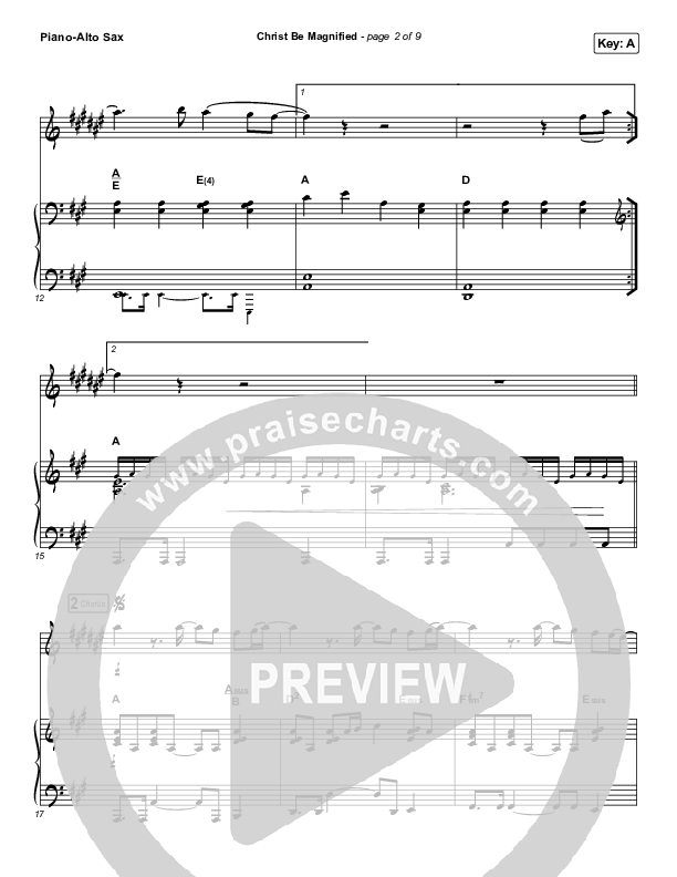 Christ Be Magnified (Instrument Solo) Alto Sax & Piano (Cody Carnes)