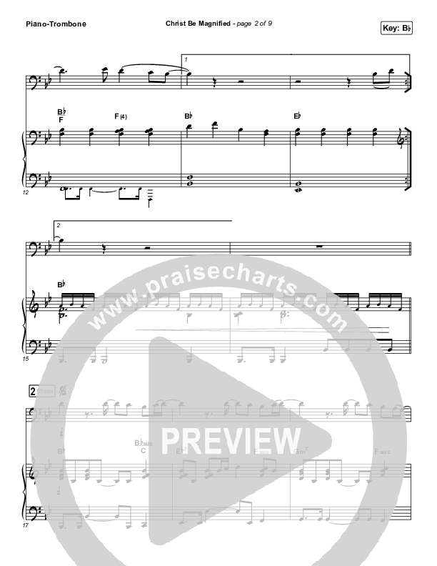 Christ Be Magnified (Instrument Solo) Piano/Trombone (Cody Carnes)