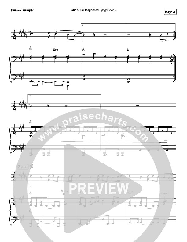 Christ Be Magnified (Instrument Solo) Trumpet & Piano (Cody Carnes)