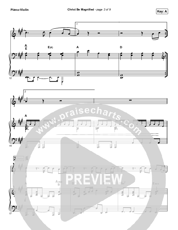 Christ Be Magnified (Instrument Solo) Violin & Piano (Cody Carnes)