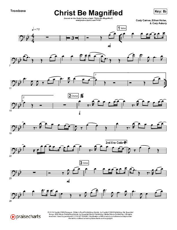 Christ Be Magnified (Instrument Solo) Trombone Solo (Cody Carnes)