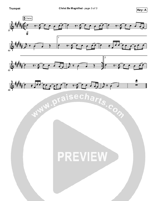 Christ Be Magnified (Instrument Solo) Trumpet Solo (Cody Carnes)