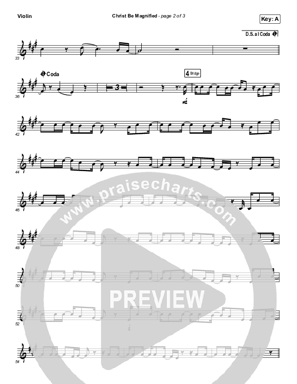 Christ Be Magnified (Instrument Solo) Violin Solo (Cody Carnes)