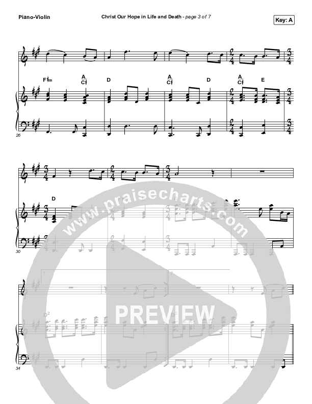 Christ Our Hope In Life And Death (Instrument Solo) Violin & Piano (Matt Papa / Keith & Kristyn Getty)