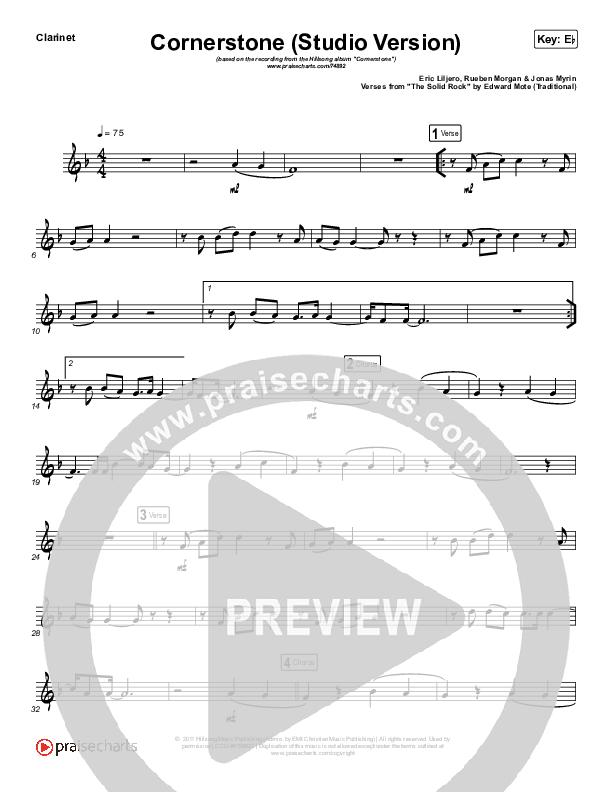 Cornerstone (Instrument Solo) Clarinet Solo (Hillsong Worship)