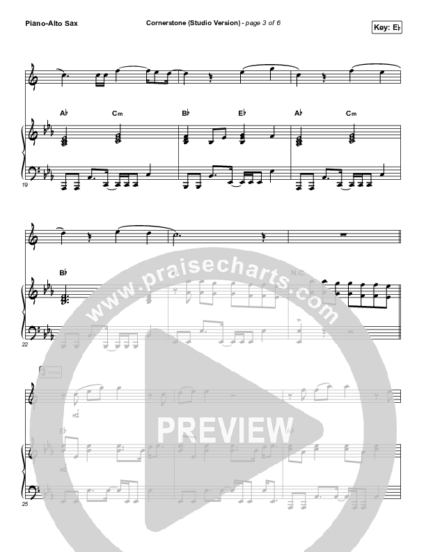 Cornerstone (Instrument Solo) Alto Sax & Piano (Hillsong Worship)