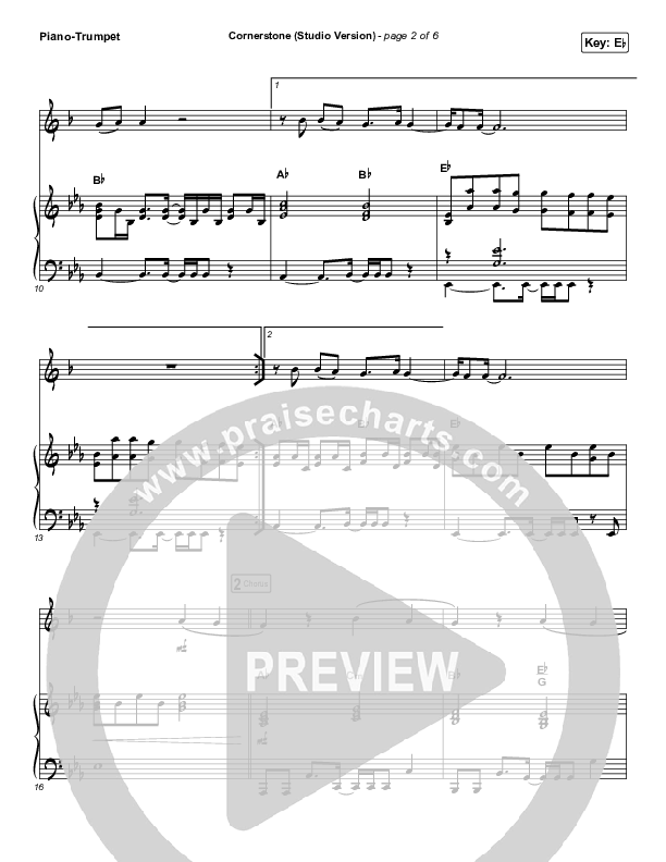 Cornerstone (Instrument Solo) Piano/Trumpet (Hillsong Worship)