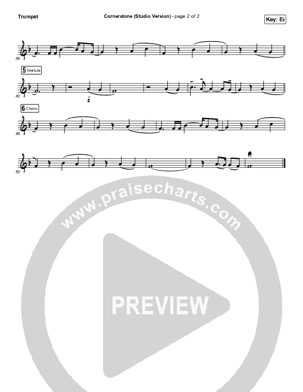 Cornerstone (Instrument Solo) Trumpet Solo (Hillsong Worship)