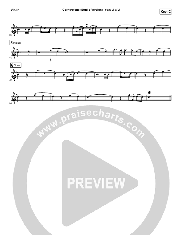 Cornerstone (Instrument Solo) Violin Solo (Hillsong Worship)