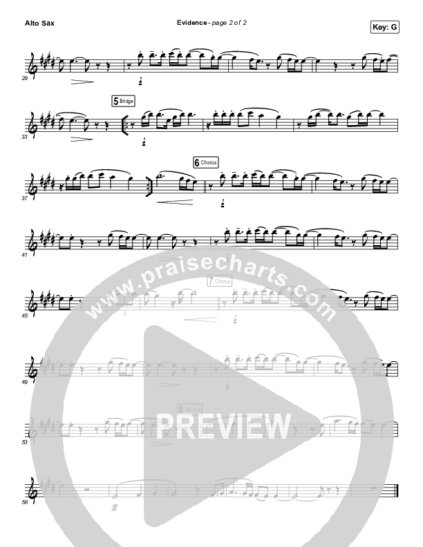 Evidence (Instrument Solo) Alto Sax Solo (Josh Baldwin)