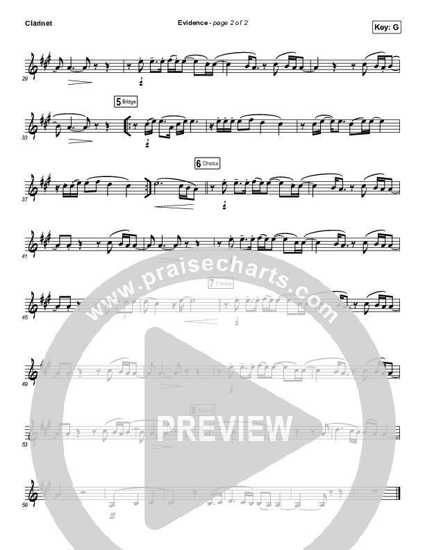 Evidence (Instrument Solo) Clarinet Solo (Josh Baldwin)