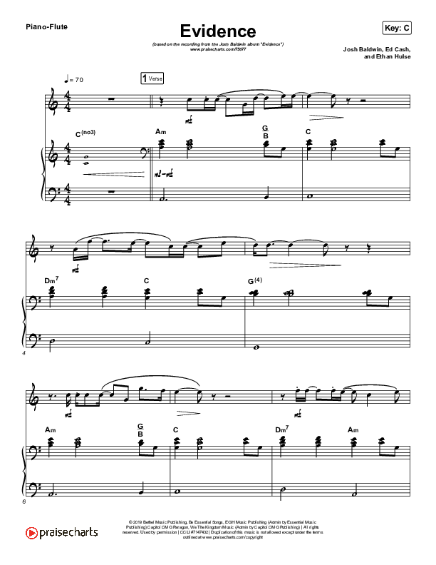 Evidence (Instrument Solo) Piano/Flute (Josh Baldwin)