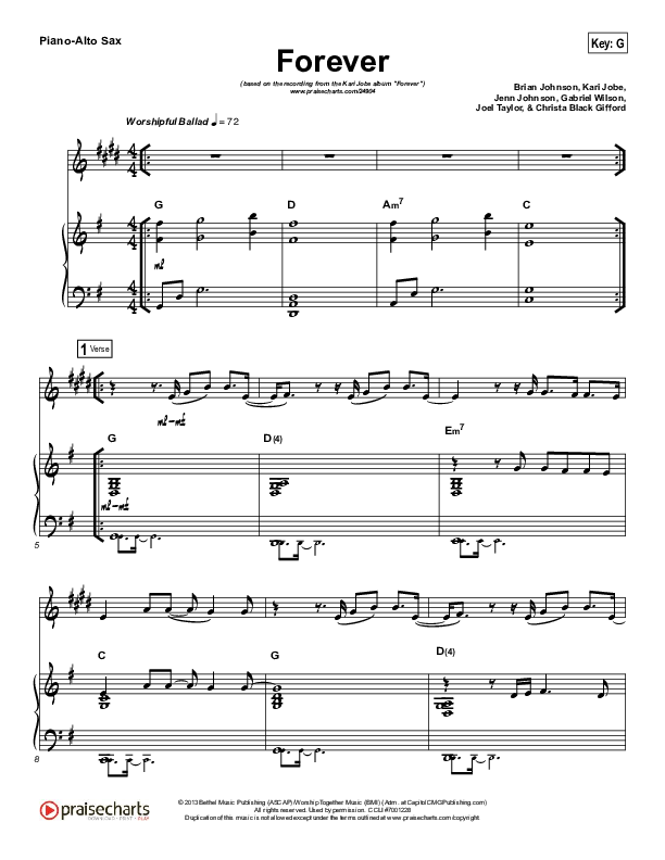 Forever (Instrument Solo) Piano/Alto Sax (Kari Jobe)