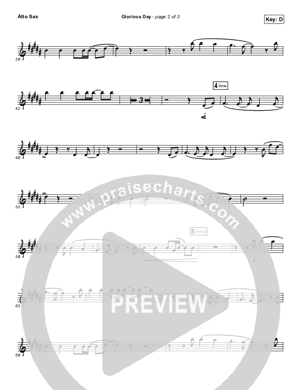 Glorious Day (Instrument Solo) Alto Sax Solo (Passion / Kristian Stanfill)