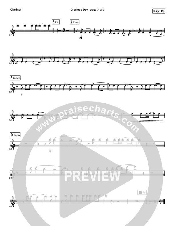 Glorious Day (Instrument Solo) Clarinet Solo (Passion / Kristian Stanfill)